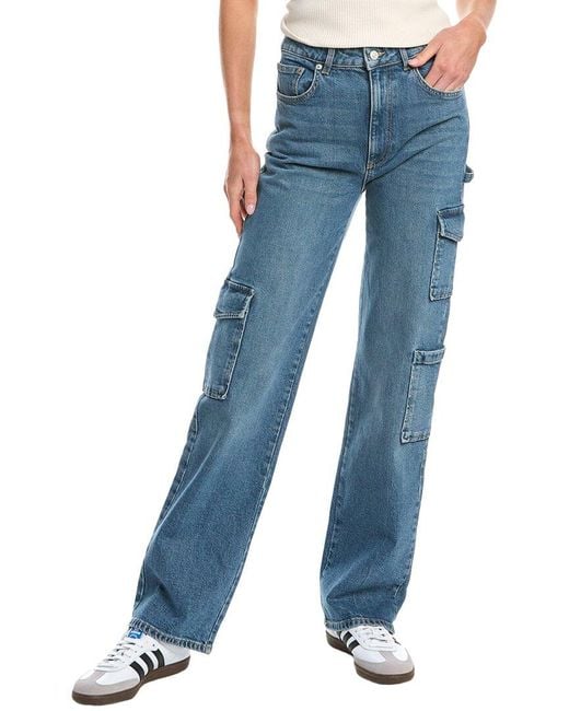 Ba&sh Blue Straight Cargo Jean