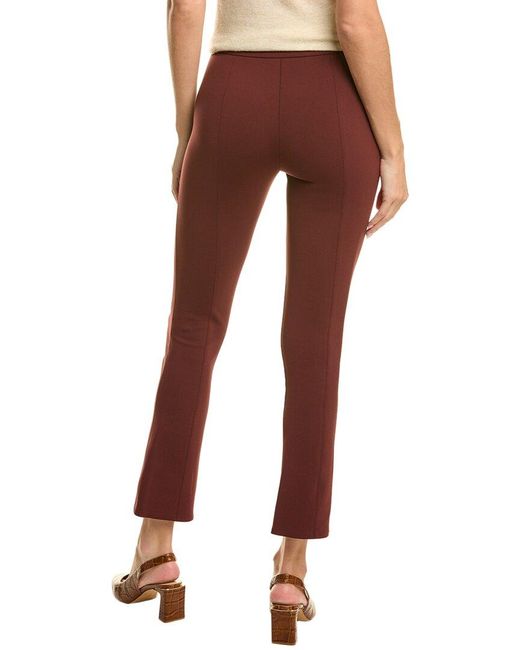 Theory Red Slim Kick Ponte Legging