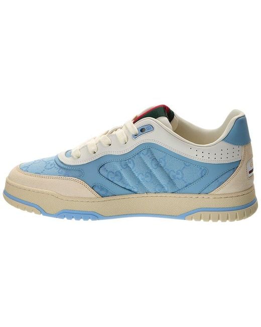 Gucci Blue Re-Web Gg Canvas & Leather Sneaker for men