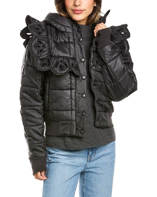 Sea Quilted Jacket in Black Lyst UK