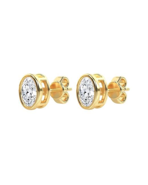 Diana M Metallic Diana M. Fine Jewelry 14k 0.99 Ct. Tw. Lab Grown Diamond Studs