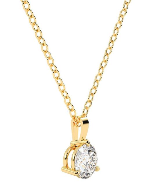 Lab Grown Diamonds Metallic 14k 0.25 Ct. Tw. Lab-grown Diamond Necklace