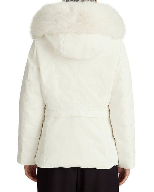 Dawn Levy White Robyn Parka Coat