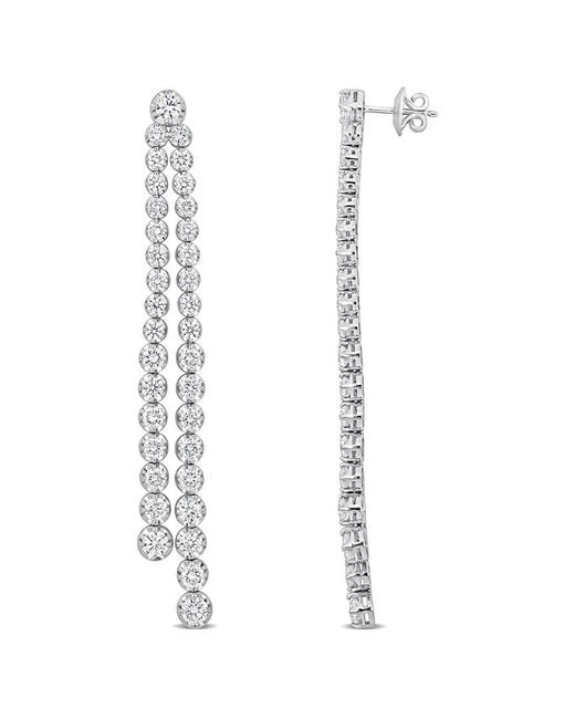Diamond Select Cuts White 14K 8.24 Ct. Tw. Diamond Graduated Linear Drop Earrings