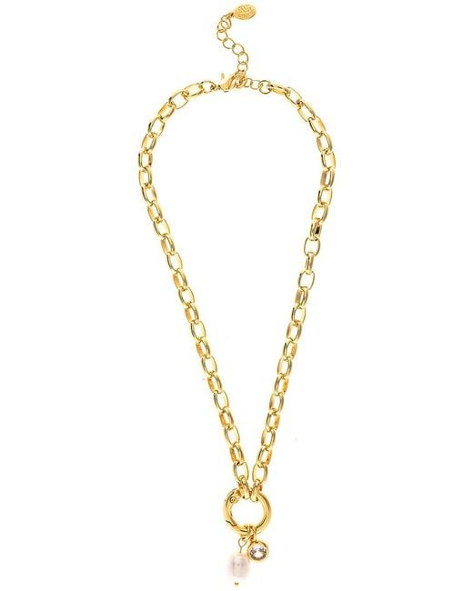 Rivka Friedman Metallic 18k Plated Cz Necklace