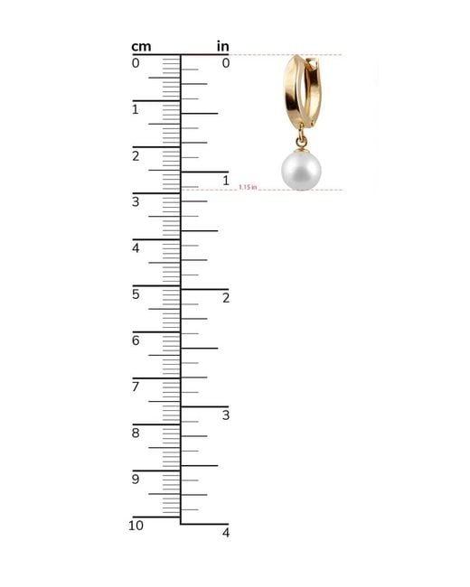 Splendid White 14k 6.5-7mm Freshwater Pearl Drop Earrings