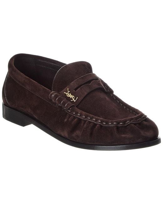 Saint Laurent Brown Suede Loafer