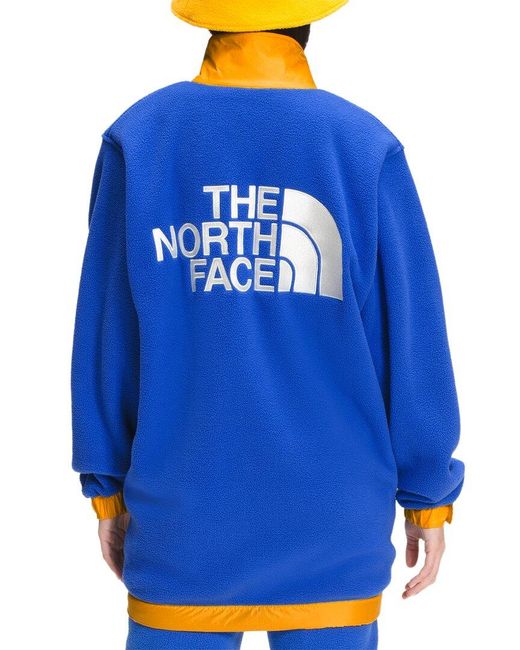 The North Face Color Block Fleece Long Jacket in Blue | Lyst Canada