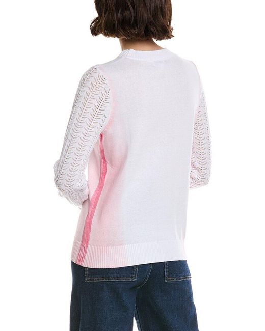 Metric Knits White Side Stripe Pullover