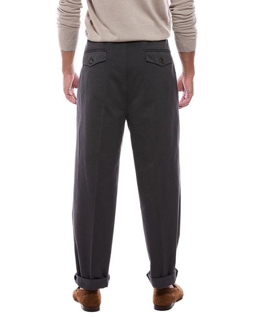 Brunello Cucinelli Black Relaxed Fit Pant for men