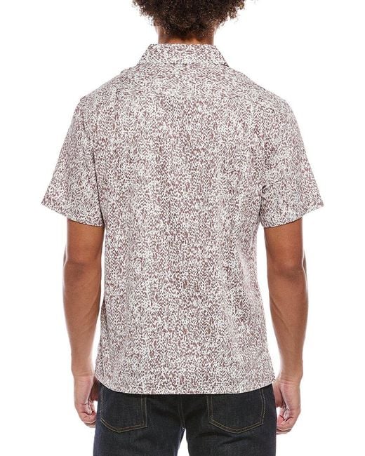 John Varvatos Gray Danny Camp Shirt for men