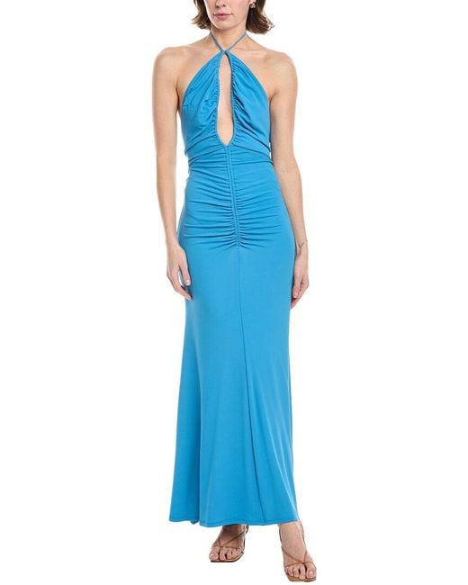 Ronny Kobo Blue Idris Maxi Dress