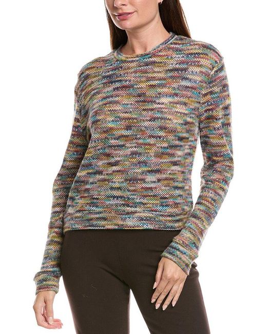 Missoni Gray Mesh Knit Wool, Alpaca, & Mohair-Blend Sweater