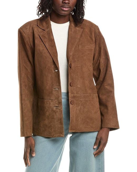 Lamarque Brown Suede Blazer