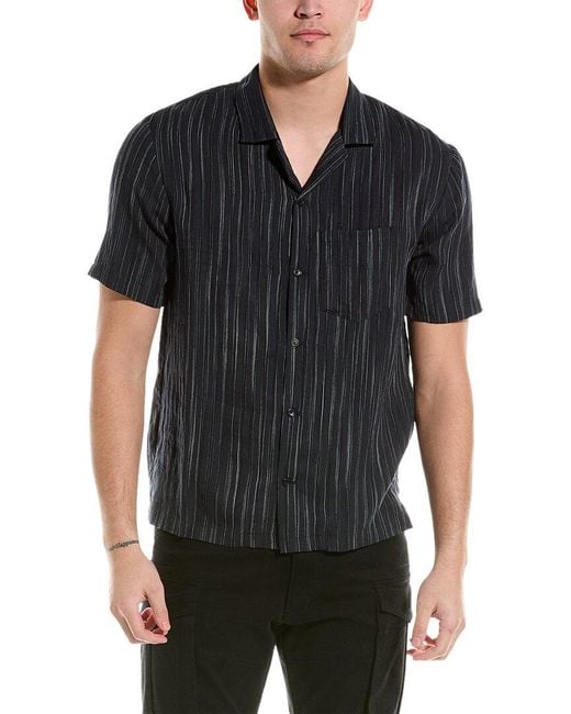 The Kooples Black Jacquard Stripe Shirt for men