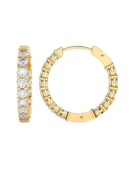 Lab Grown Diamonds Metallic 14K 4.00 Ct. Tw. Lab-Grown Diamond Earrings