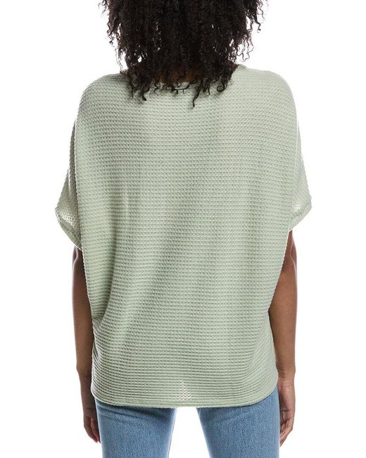 Michael Stars Green Verna Waffle Knit Top