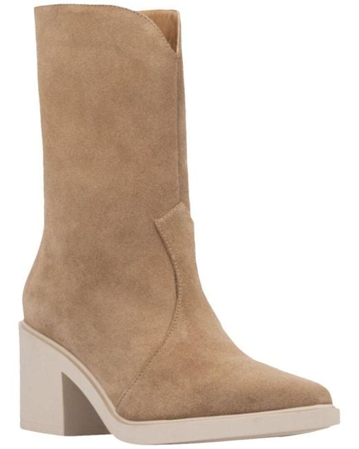 Aquatalia Brown Celesta Weatherproof Suede Boot