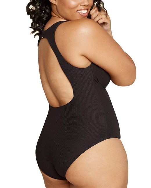 Andie Black The Catalina Ribbed One-piece Tankini