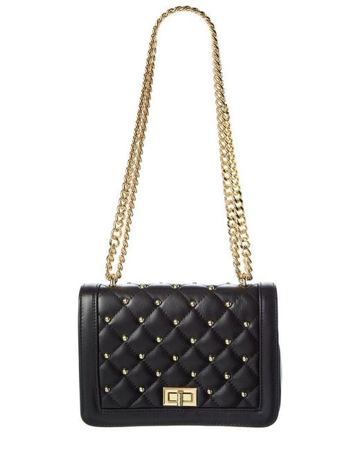 Persaman New York Adeline Studded Quilted Leather Crossbody in White | Lyst