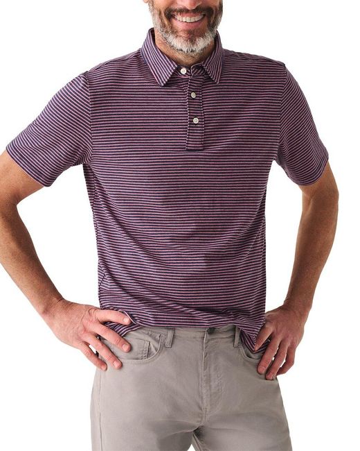 Faherty Brand Purple Movement Polo Shirt for men