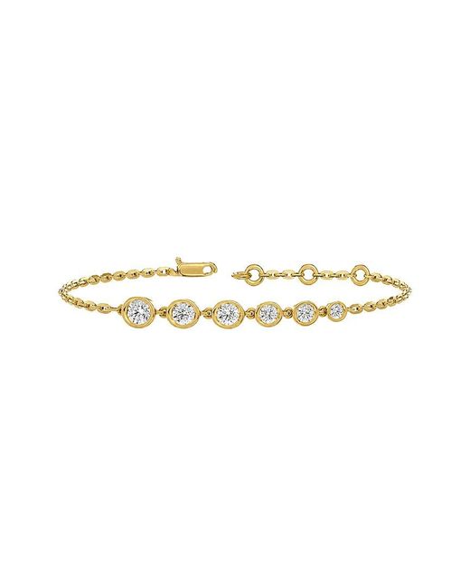 Lab Grown Diamonds White 14K 0.86 Ct. Tw. Lab-Grown Diamond Tennis Bracelet