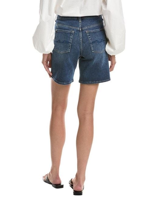 7 For All Mankind Blue Boy Short