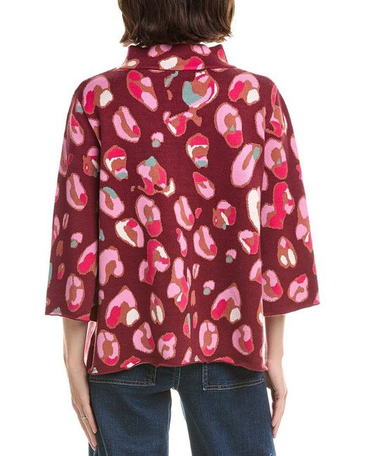 Fate Red Mock Neck Blouse