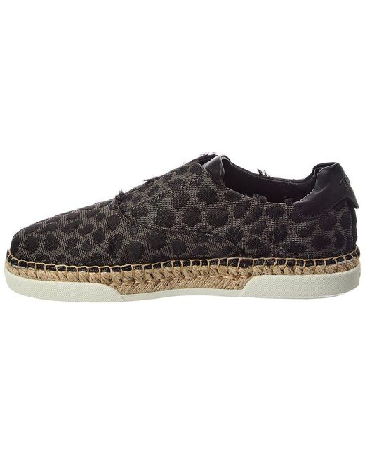Tod's Brown Gomma Canvas & Leather Sneaker