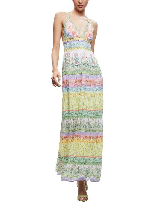 Alice + Olivia Multicolor Alice + Olivia Karolina Paneled Halter Maxi Dress