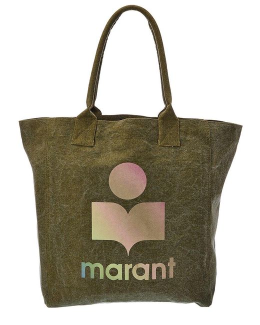 Isabel Marant Yenky Canvas Tote in Green Lyst