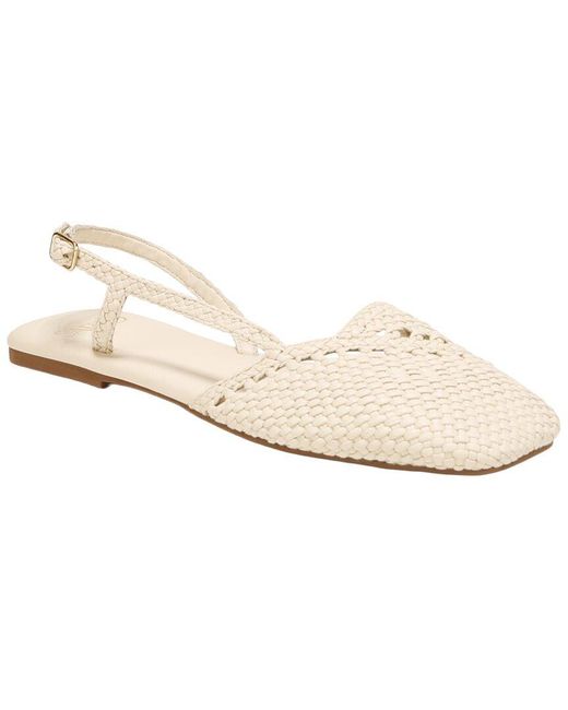 Franco Sarto White A-Ilona Leather Slingback