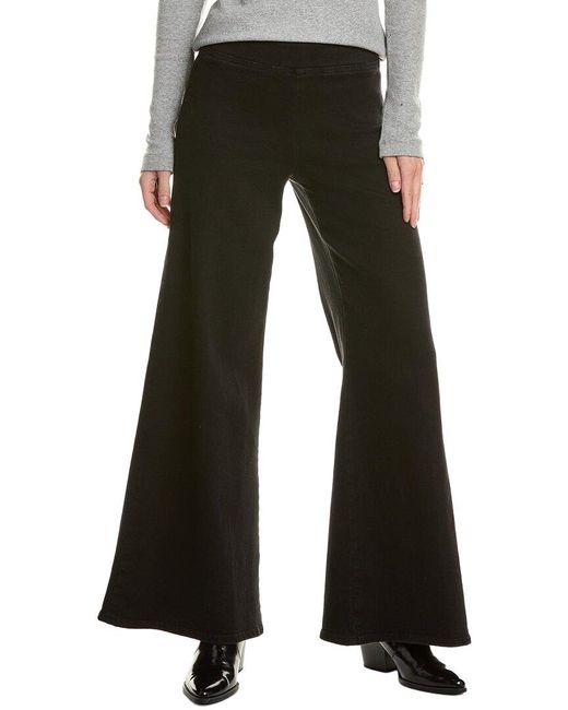 FRAME Black The Jetset Sheen Noir Flare Jean