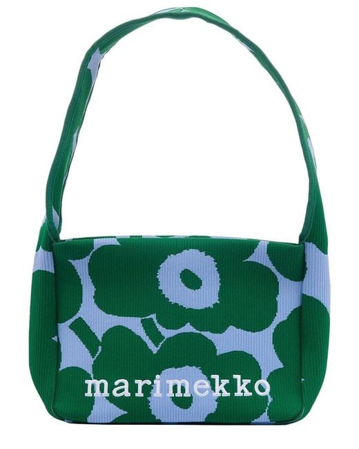 Marimekko Green Marimekko Knitted Unikko Satchel