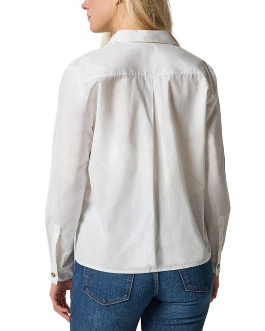 Lilla P Gray Striped Button Down Shirt