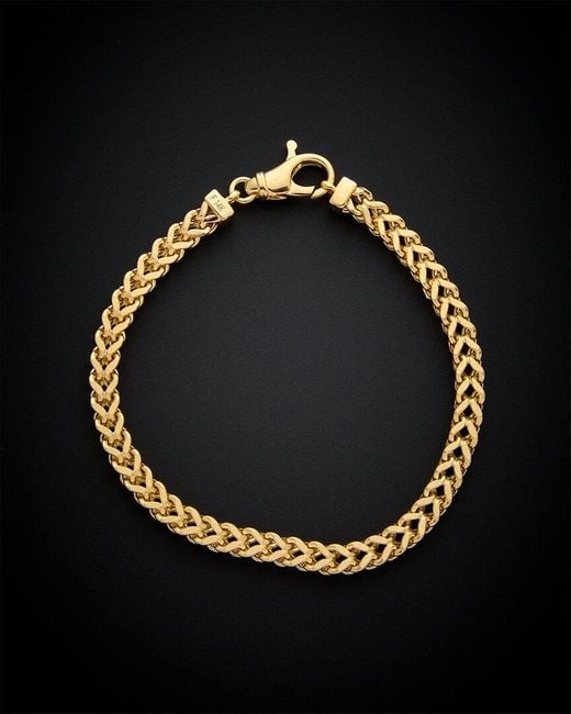 Italian Gold Blue 14k Franco Link Bracelet