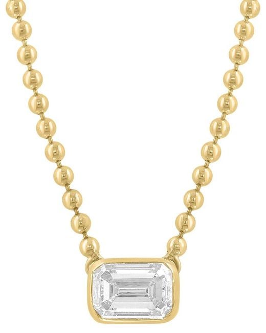Effy Fine Jewelry Metallic 14k 0.70 Ct. Tw. Lab-grown Diamond Necklace