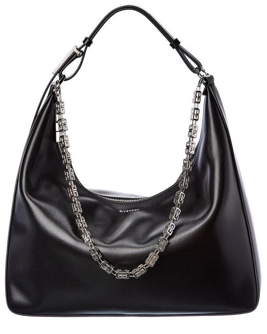 Givenchy Moon Cut Out Medium Leather Shoulder Bag in Black | Lyst Canada