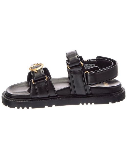 Dior Black Leather Sandal