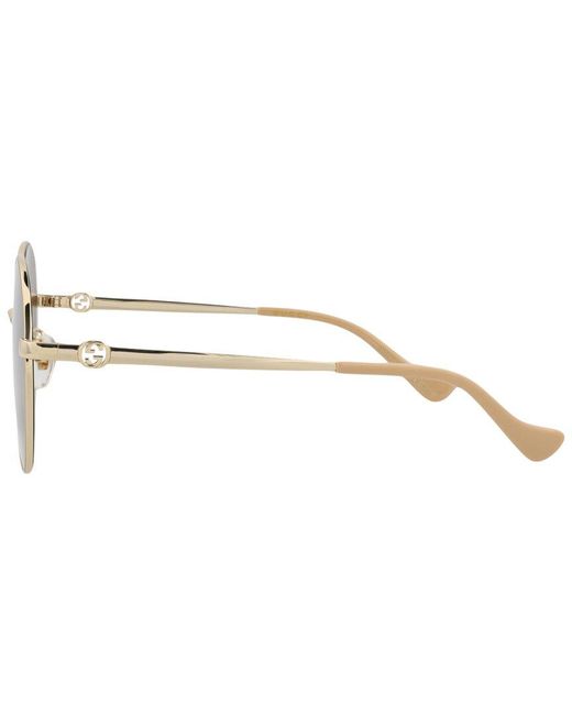 Gucci White 59Mm Sunglasses