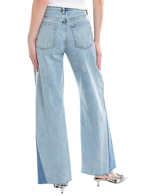 FRAME Blue Le Baggy Fairytale Palazzo Jean