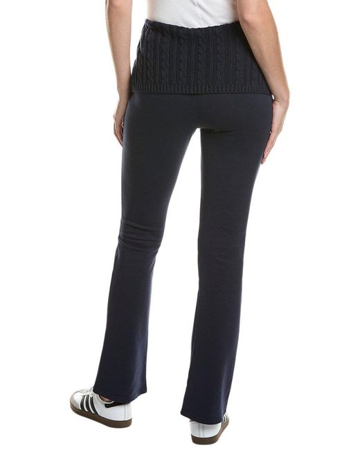 WeWoreWhat Black Cable Knit Roll Over Pant