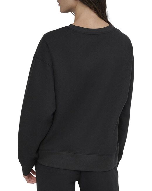 DKNY Black Pullover Sweatshirt