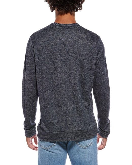 Onia Blue Terry Linen-Blend Crewneck Sweatshirt for men