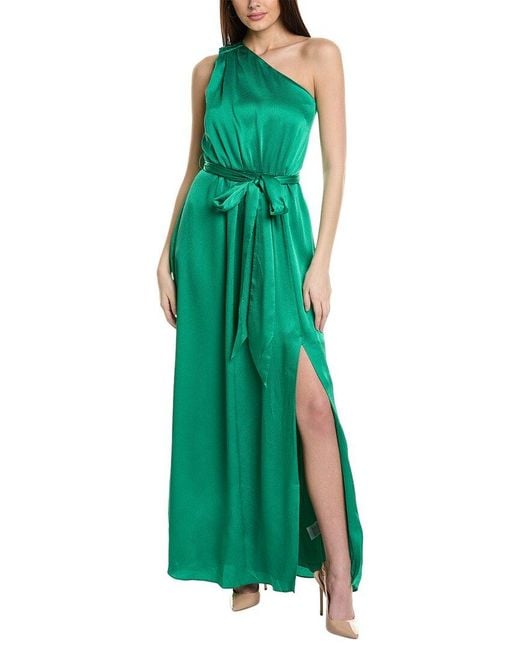 ML Monique Lhuillier Green Ivy Maxi Dress