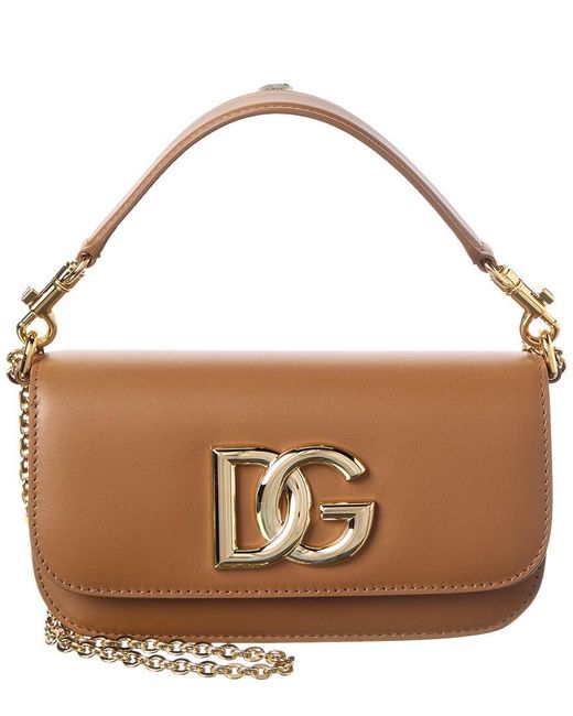 Dolce & Gabbana Brown Dnu Leather Shoulder Bag