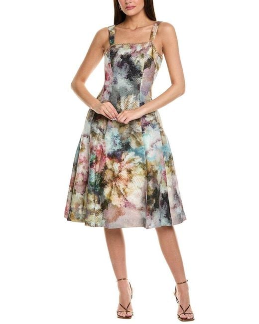Tahari Pink A-Line Midi Dress
