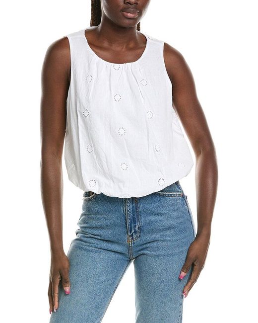 Michael Stars Blue Hazel Bubble Top