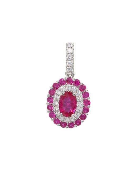 Gregg Ruth Pink 14K 0.97 Ct. Tw. Diamond & Ruby Pendant