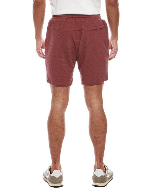 Vintage Summer Red Performance Tech Fleece Short for men